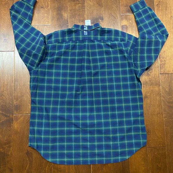 Polo Ralph Lauren Big & Tall Navy Green Button Front Casual Shirt Men's Size 3XL - Picture 6 of 9
